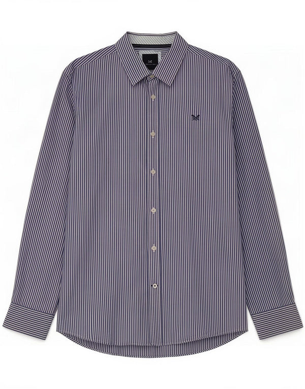 Crew Clothing Mens Classic Fit Shirt XL Blue Pinstripe Cotton