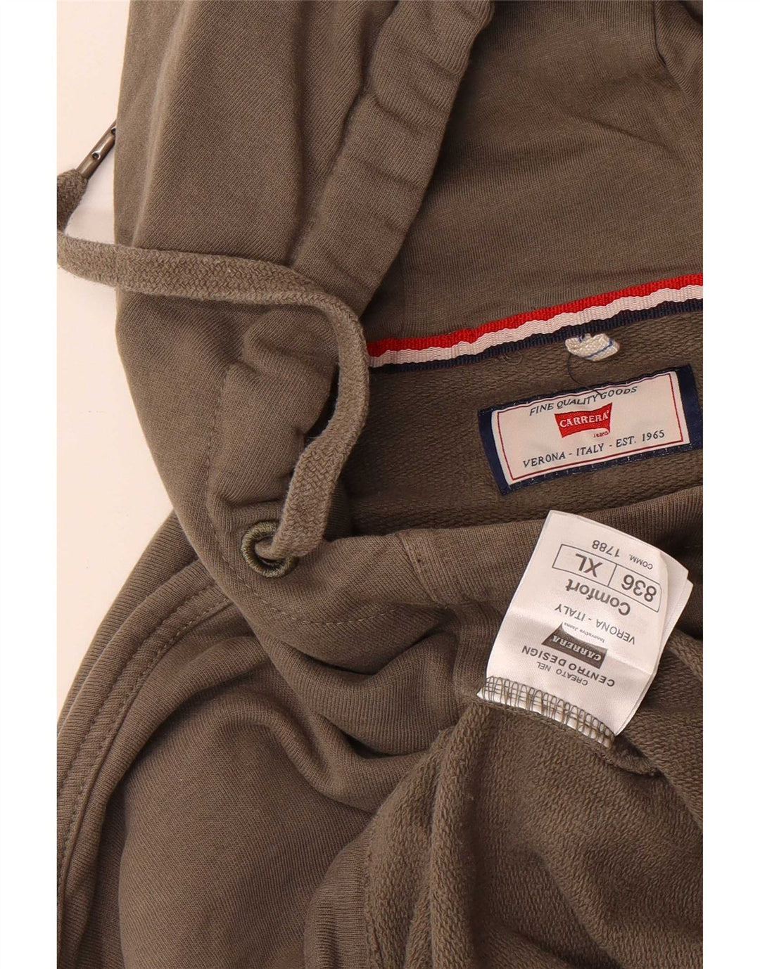 Carrera Mens Hoodie Jumper XL Algodão cáqui