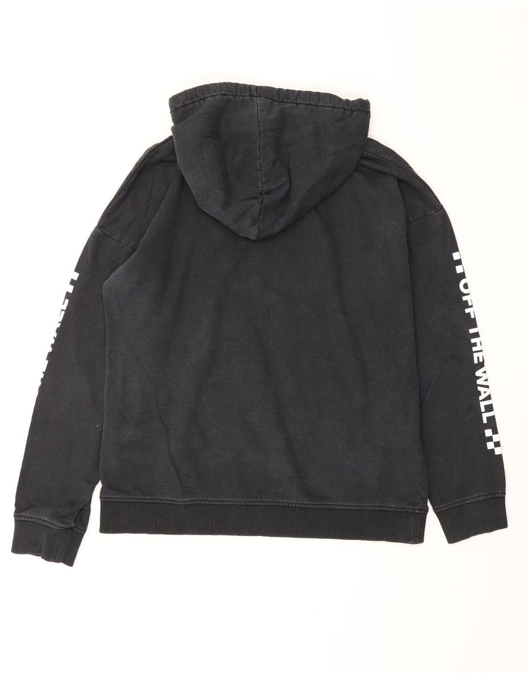 VANS feminino gráfico oversized moletom com capuz Reino Unido 16 grande algodão azul marinho