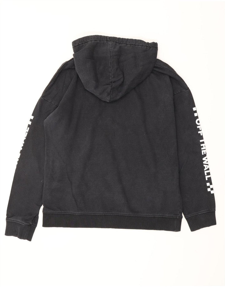 VANS feminino gráfico oversized moletom com capuz Reino Unido 16 grande algodão azul marinho