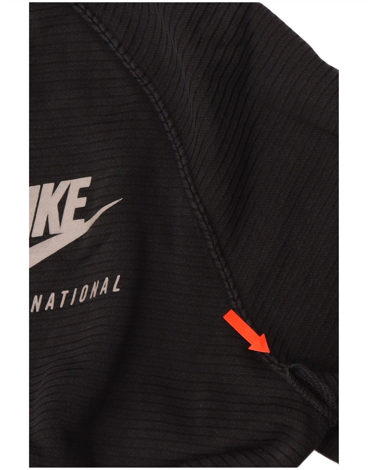 Moletom masculino NIKE Jumper grande algodão listrado preto
