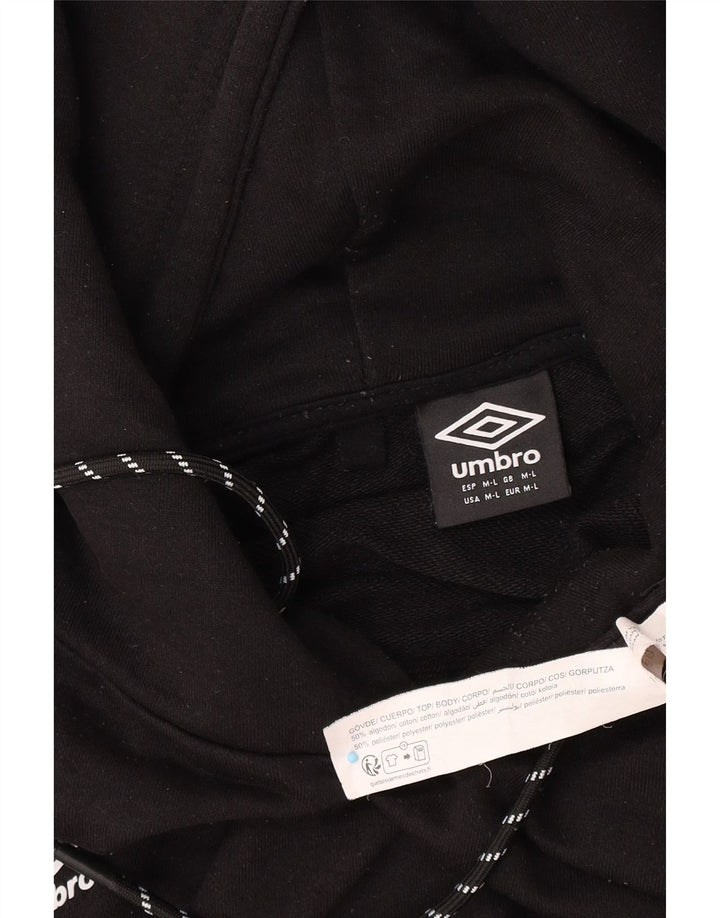 Suéter masculino Umbro com capuz médio algodão preto