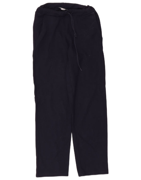 Calça de treino feminina Zara Reino Unido 8 pequena viscose azul marinho