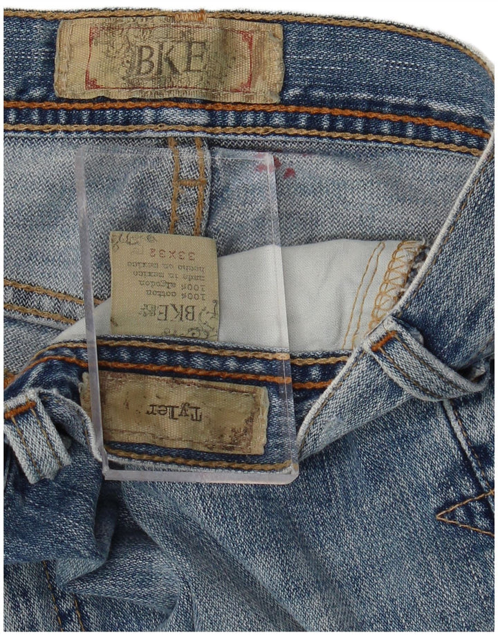 BKE Masculino Tyler Bootcut Jeans W33 L32 Azul Algodão