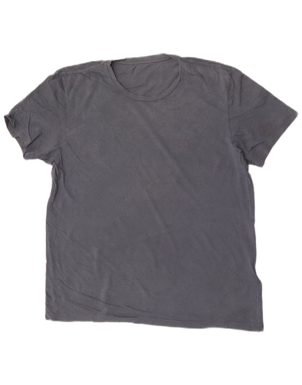 Camiseta feminina All Saints UK 16 grande algodão cinza