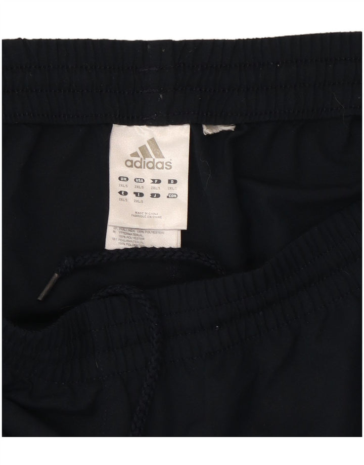 Calça de treino masculina Adidas 2XL poliéster azul marinho