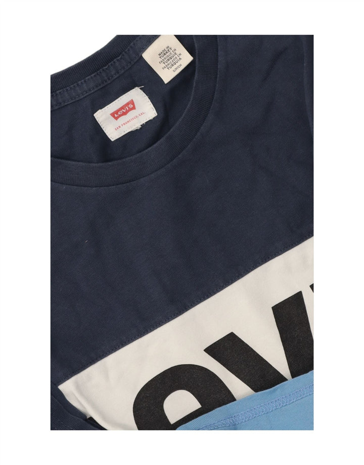 Camiseta gráfica masculina Levi's Top pequeno bloco colorido multicolorido