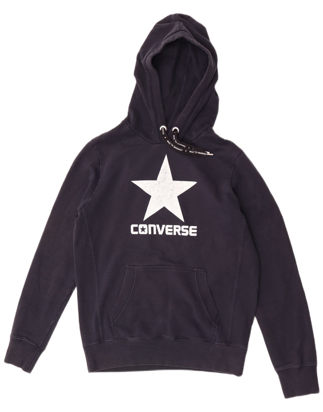 Converse masculino gráfico moletom com capuz médio algodão azul marinho