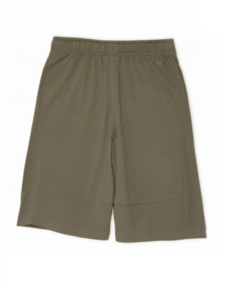 Shorts esportivos masculinos Nike Dri Fit médio cáqui poliéster