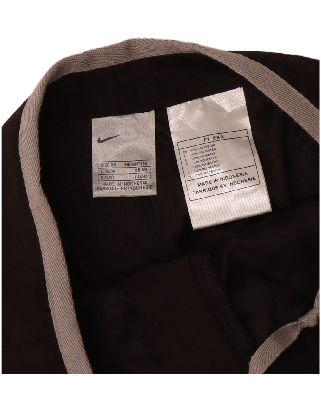 Calça de treino feminina Nike UK 6 XS poliéster preto