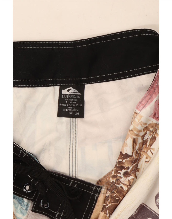 Quiksilver Calção de banho masculino gráfico grande patchwork multicolorido