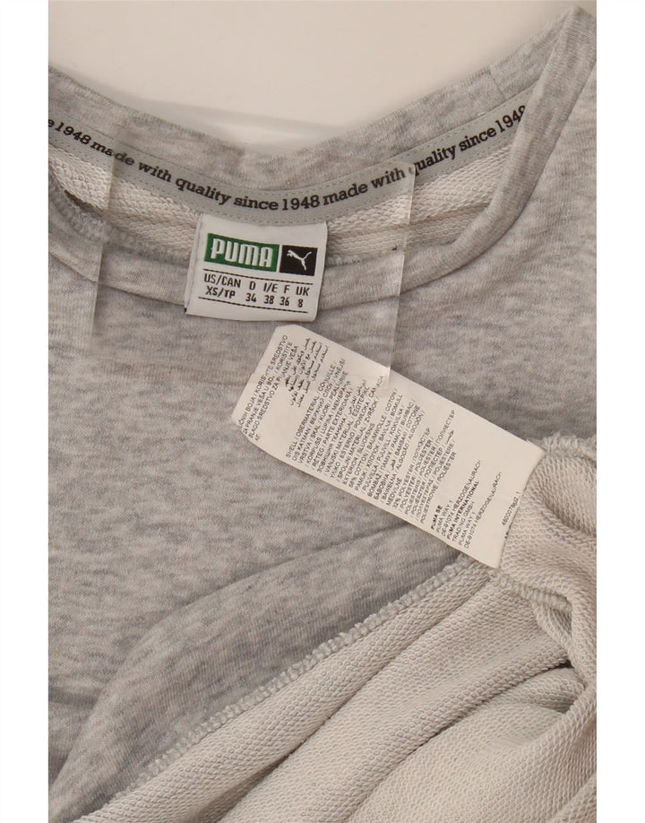 Puma moletom feminino jumper UK 8 pequeno algodão cinza