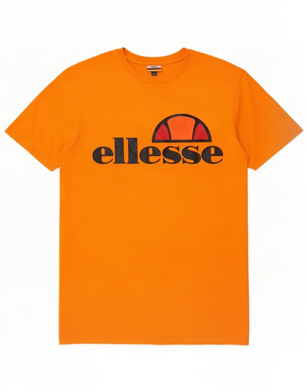 Ellesse Camiseta masculina gráfica Top médio algodão laranja