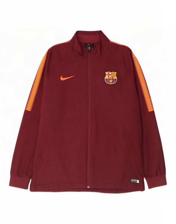 Nike Mens Barcelona Tracksuit Top Jacket XL Borgonha Colourblock Poliéster
