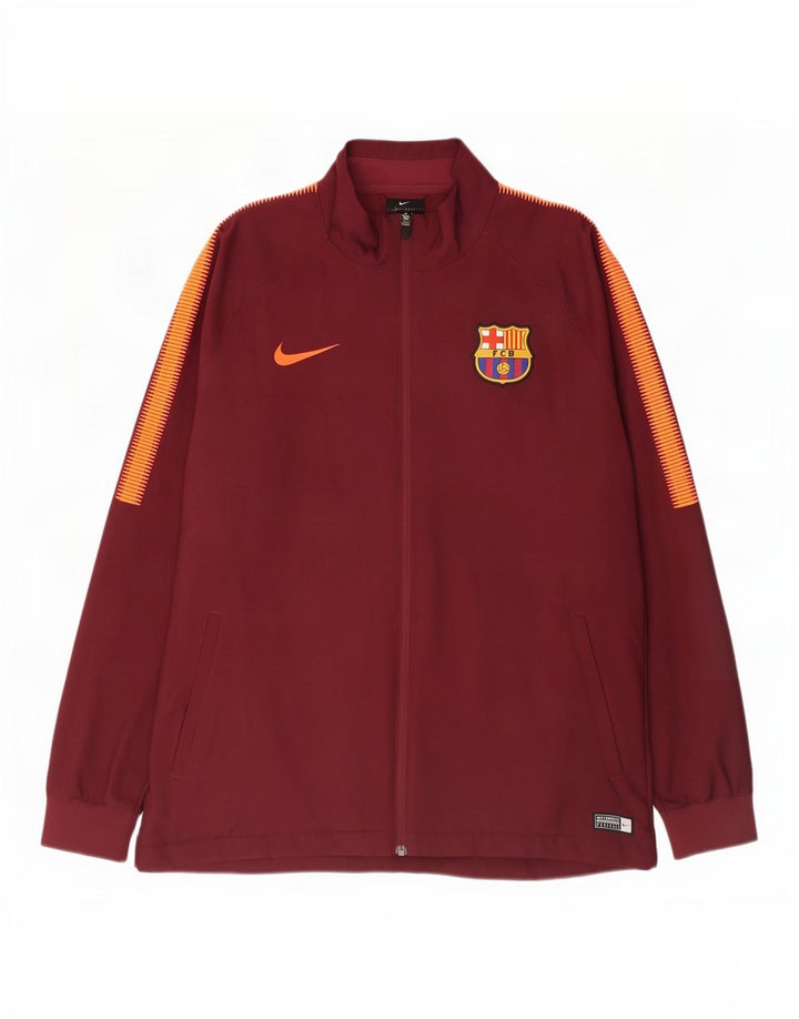 Nike Mens Barcelona Tracksuit Top Jacket XL Borgonha Colourblock Poliéster