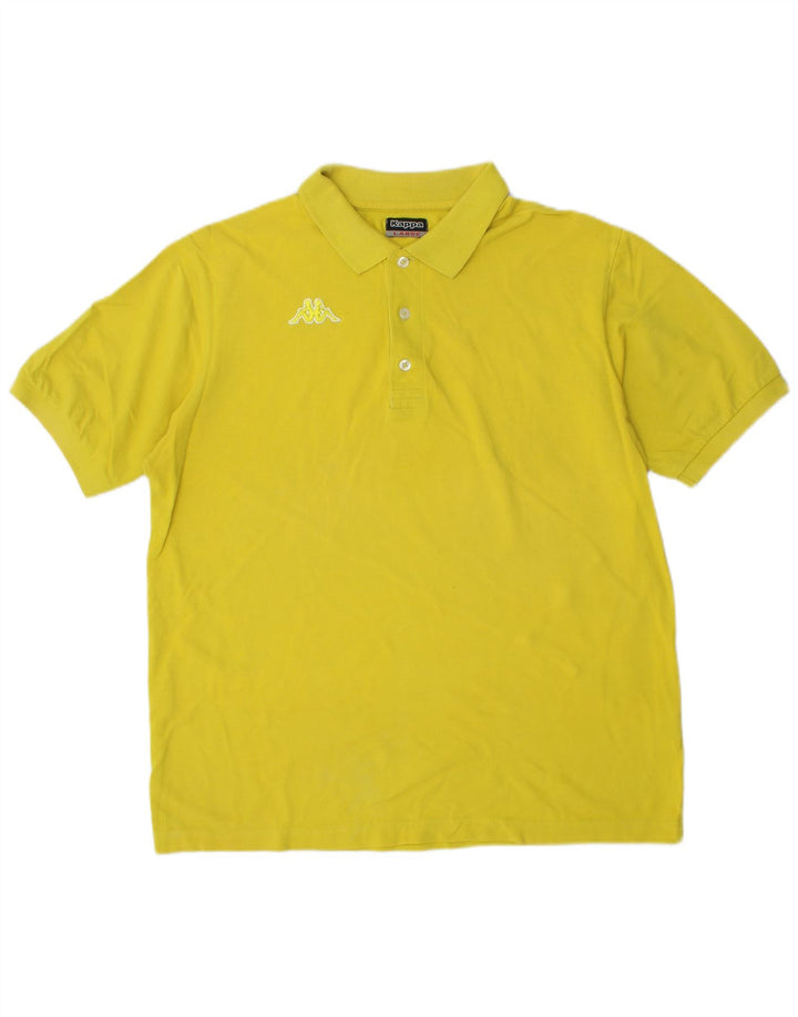 Camisa polo masculina KAPPA grande algodão amarelo