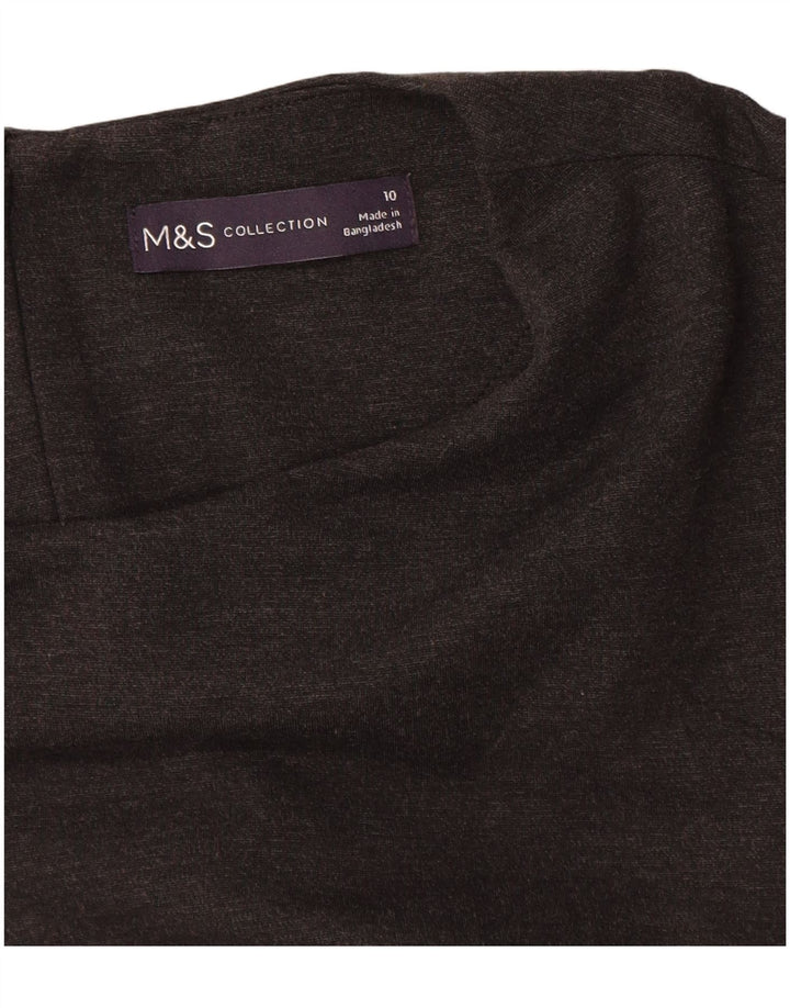MARKS & SPENCER Womens Long Sleeve A-Line Dress UK 10 Small Black