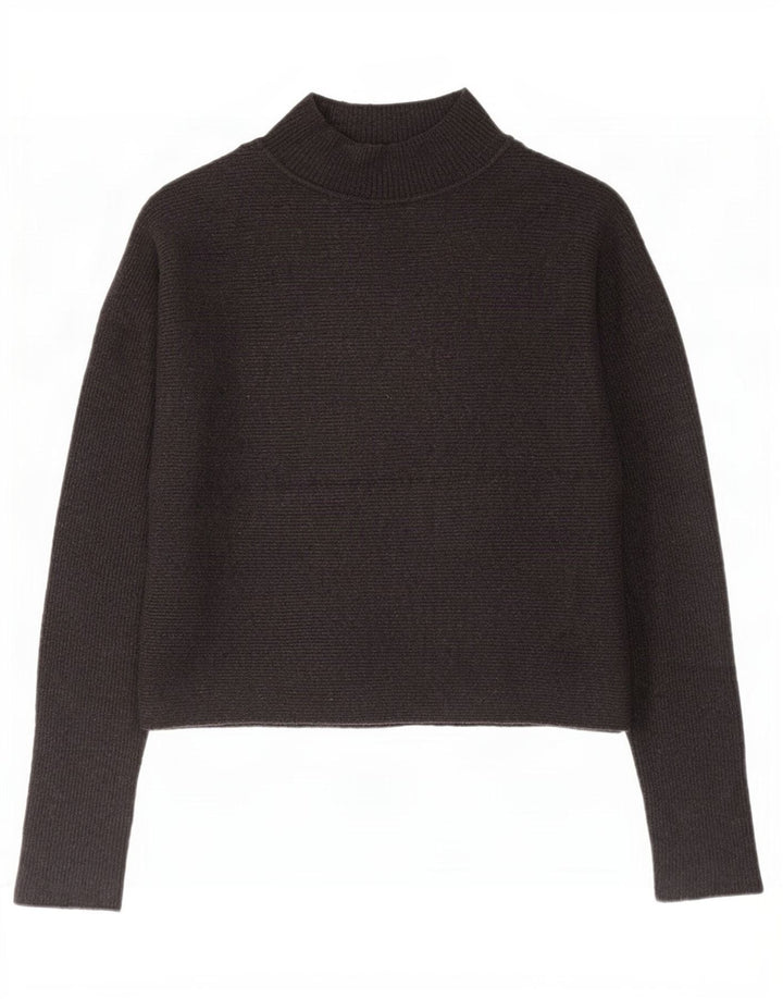 Suéter feminino Zara com gola alta e gola alta, Reino Unido 10 pequeno cinza