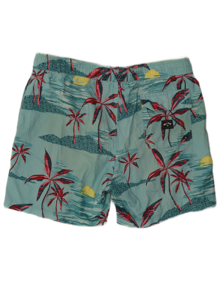 Shorts de natação masculino Billabong gráfico grande azul havaiano