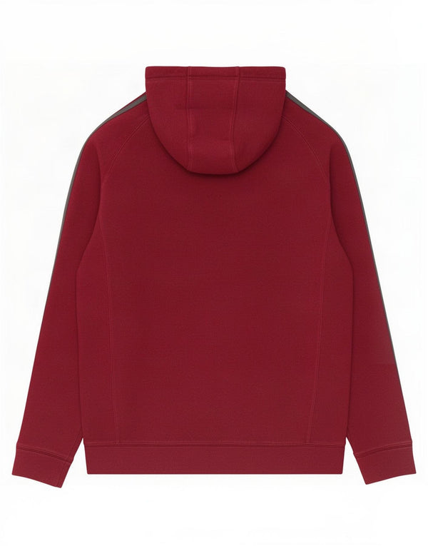 Adidas Mens Loose Fit Zip Hoodie Suéter Pequeno Algodão Borgonha
