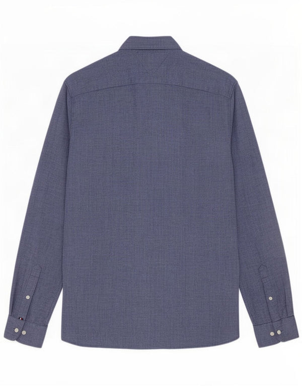 Tommy Hilfiger Mens Slim Fit Camisa XL Azul Algodão