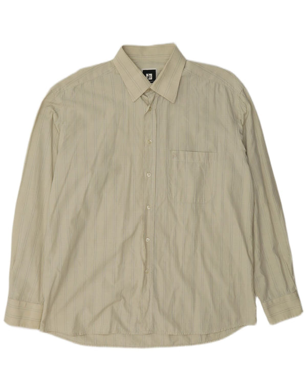 Camisa masculina Roccobarocco tamanho 43 17 XL xadrez bege