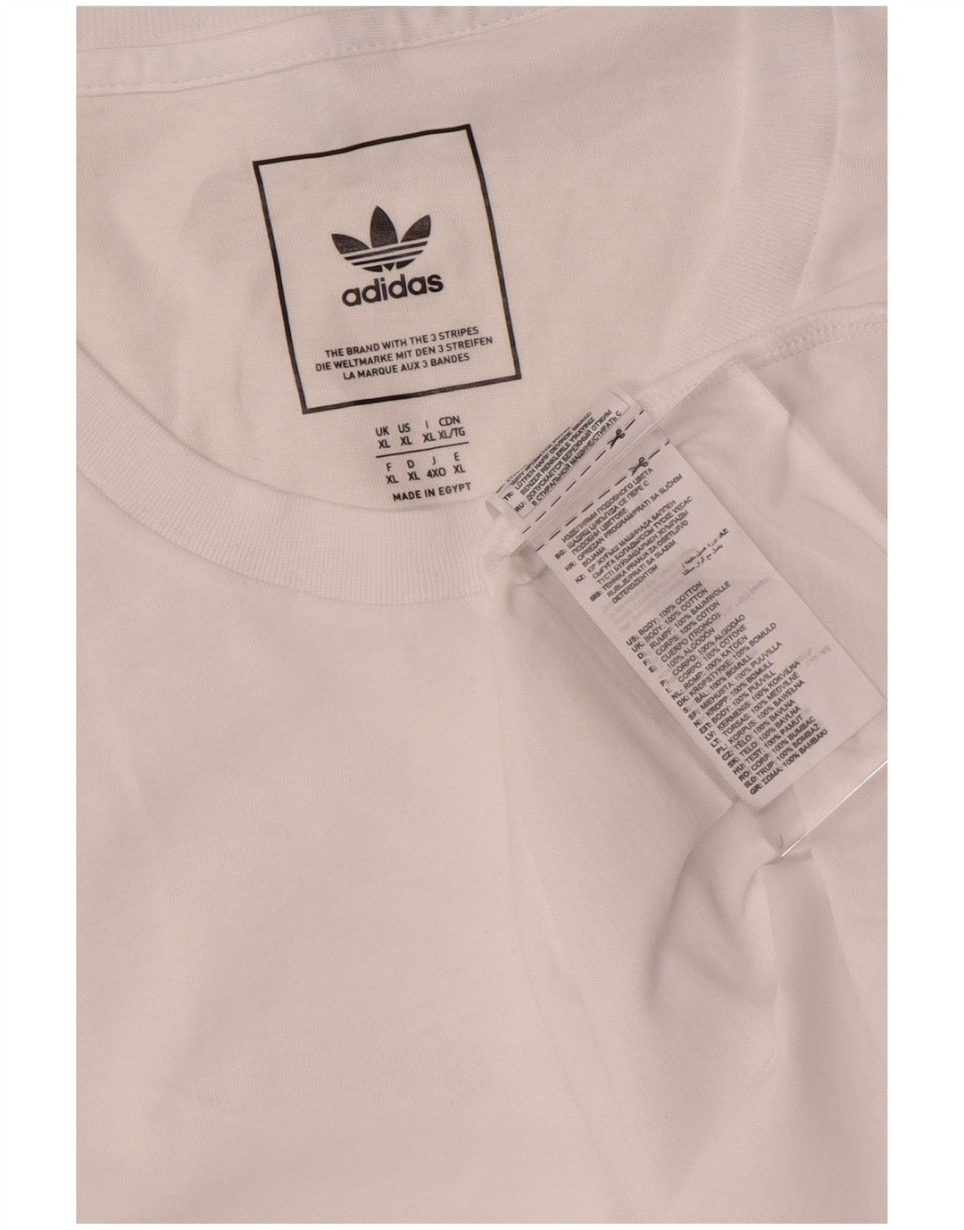 Camiseta masculina Adidas Top XL algodão branco