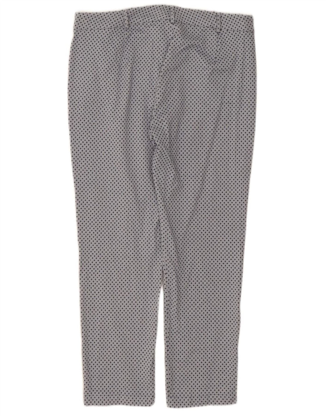 Calça feminina cortada slim PENNY BLACK W32 L26 cinza geométrica