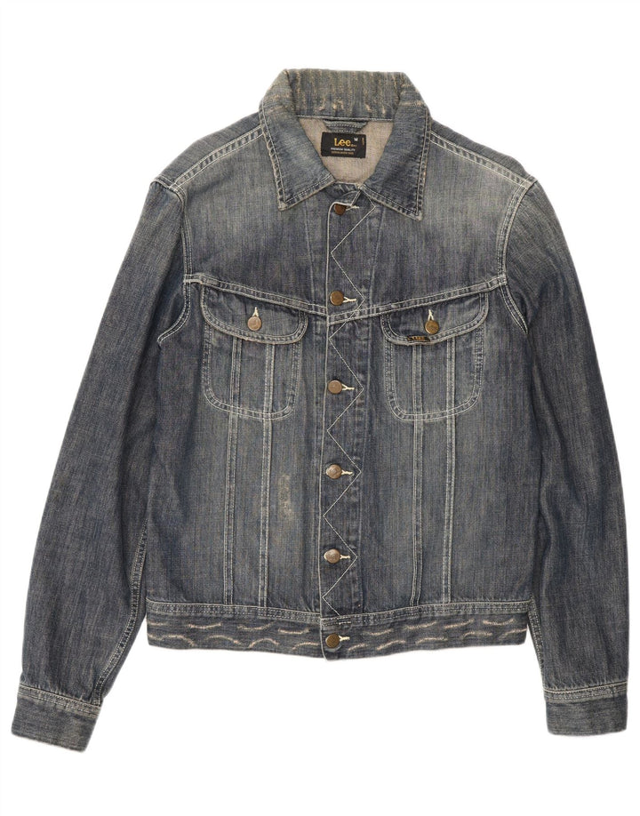 Jaqueta jeans feminina Lee UK 14 algodão azul médio