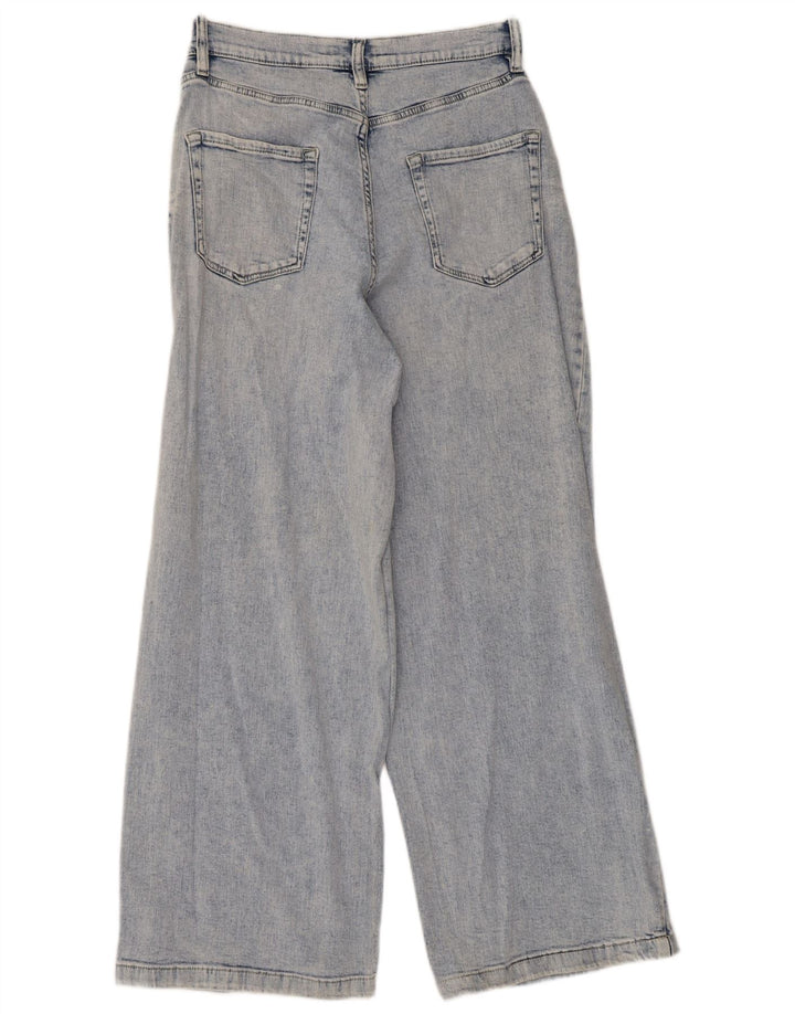 Dkny Jeans feminino de perna larga W29 L28 algodão azul