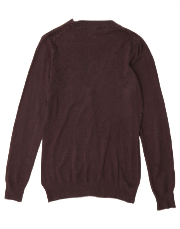 Suéter cardigã feminino Zara Reino Unido 12 Viscose cinza médio