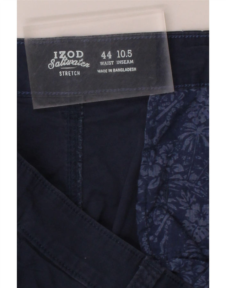 IZOD Mens Salt Water Cargo Shorts W44 2XL Navy Blue Cotton Vintage Izod and Second-Hand Izod from Messina Hembry 