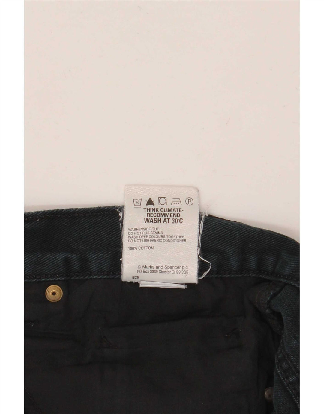 Jeans Marks & Spencer masculino Blue Harbor Straight W42 L31 algodão preto