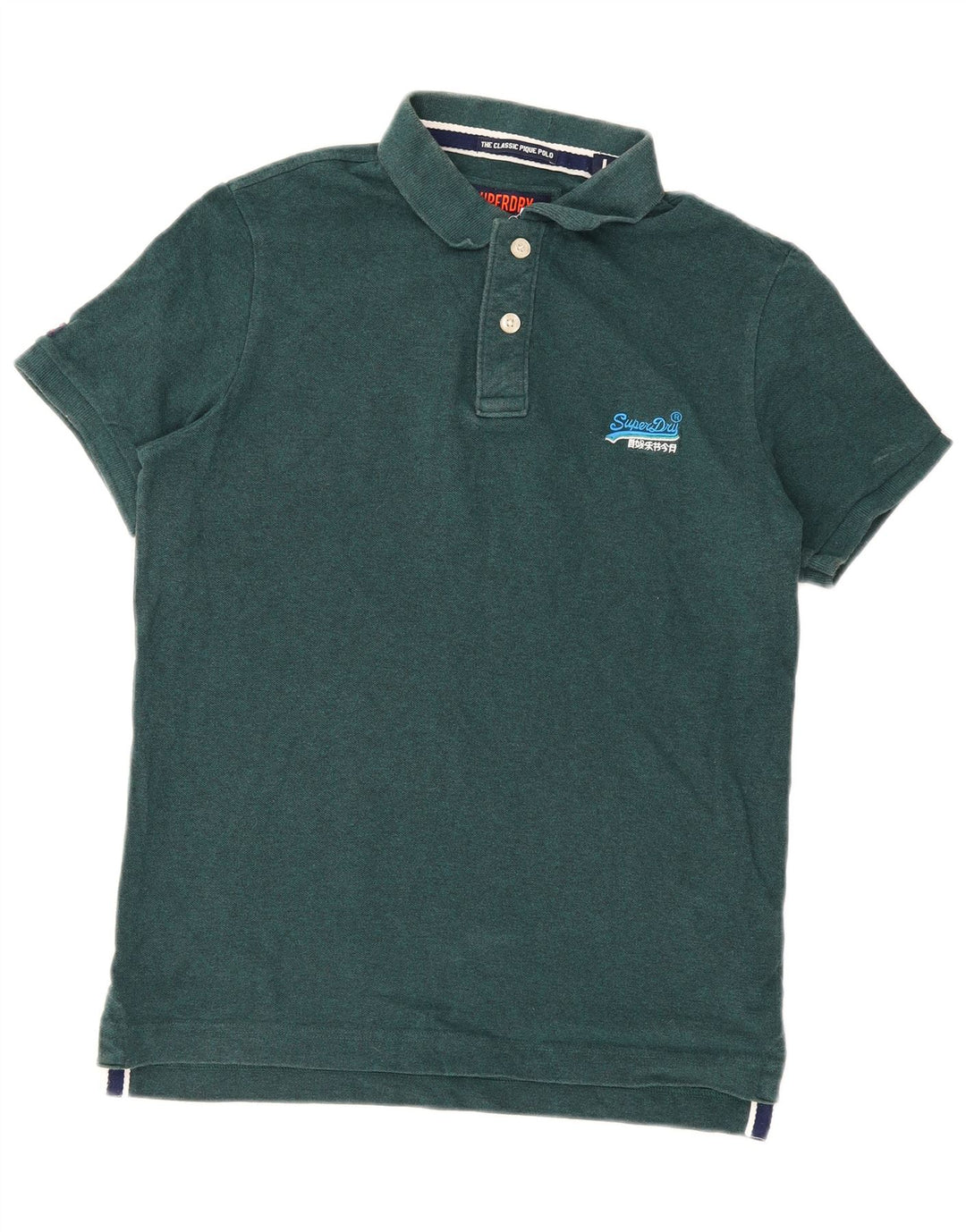 Camisa polo masculina Superdry grande algodão verde