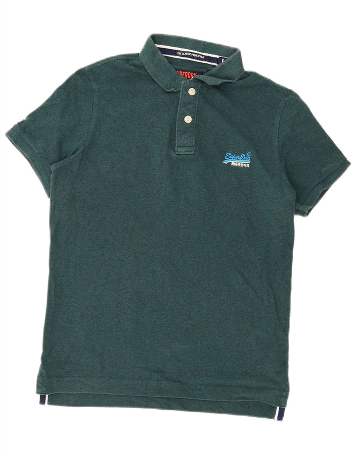 Camisa polo masculina Superdry grande algodão verde