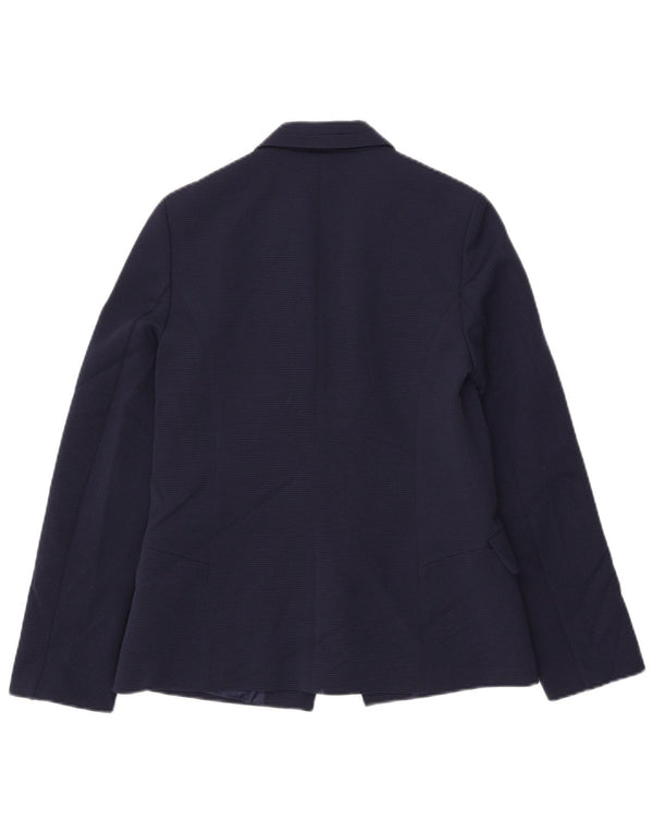 Jaqueta blazer aberta feminina Oasis UK 10 poliéster azul marinho pequeno