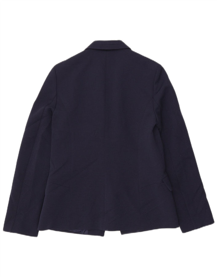 Jaqueta blazer aberta feminina Oasis UK 10 poliéster azul marinho pequeno