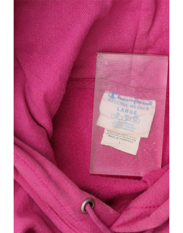 Jumper masculino com capuz Champion grande algodão rosa