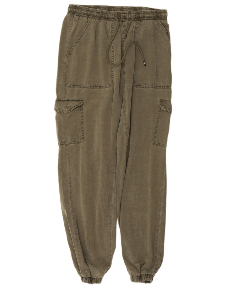 7 FOR ALL MANKIND Calça jogger feminina cargo média W30 L27 cáqui