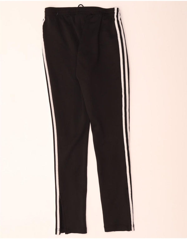 Calças de treino femininas Adidas UK 8 pequeno poliéster preto
