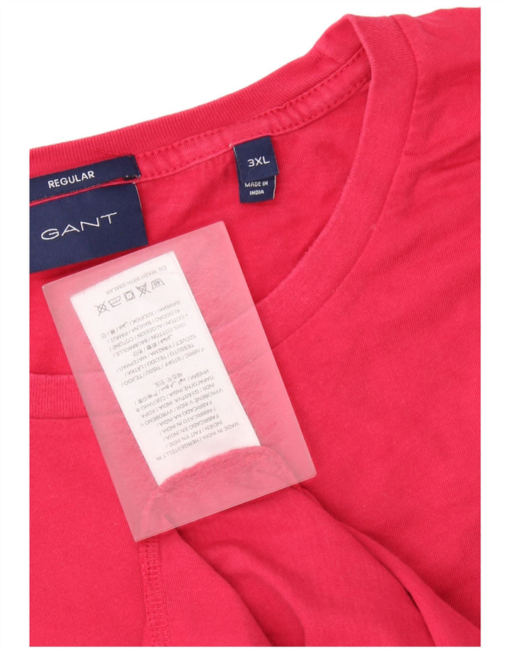 Camiseta masculina regular Gant 3XL algodão rosa