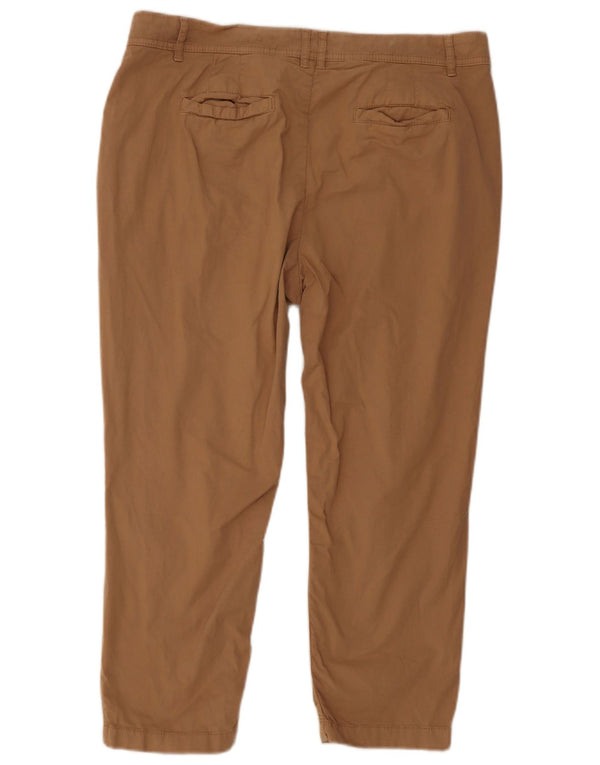 Calça cortada tingida para roupa feminina Fat Face UK 16 grande W34 L23 bege