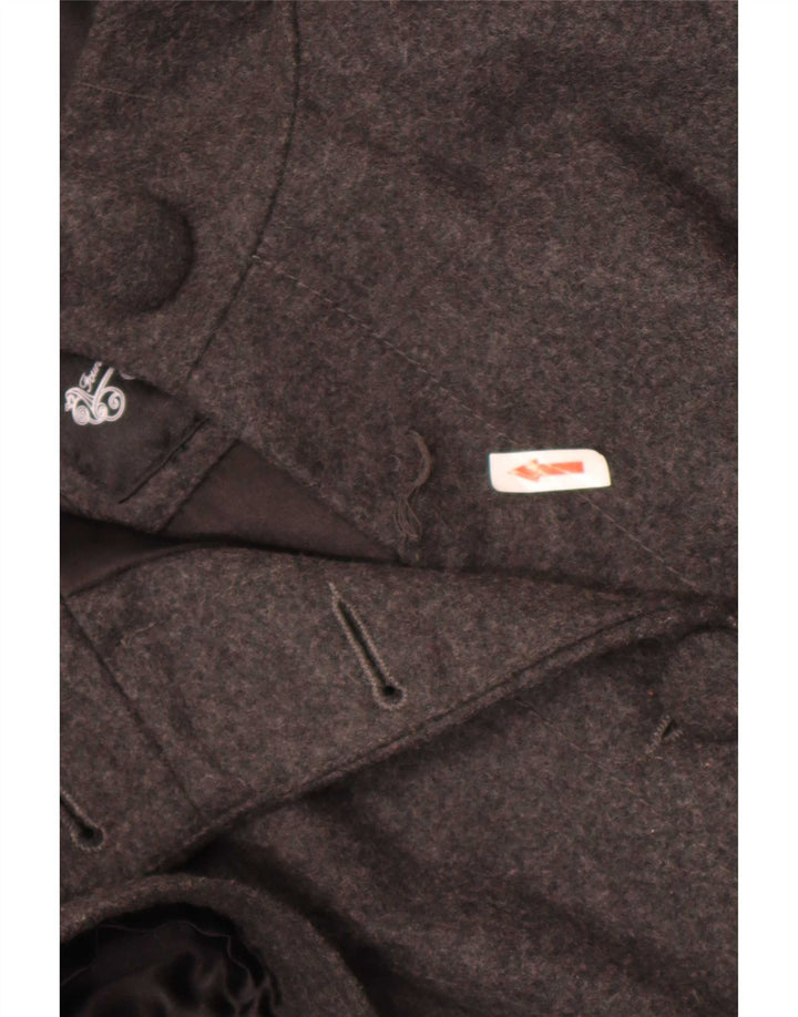 Jaqueta blazer feminina de manga curta Street One Reino Unido 14 grande lã cinza