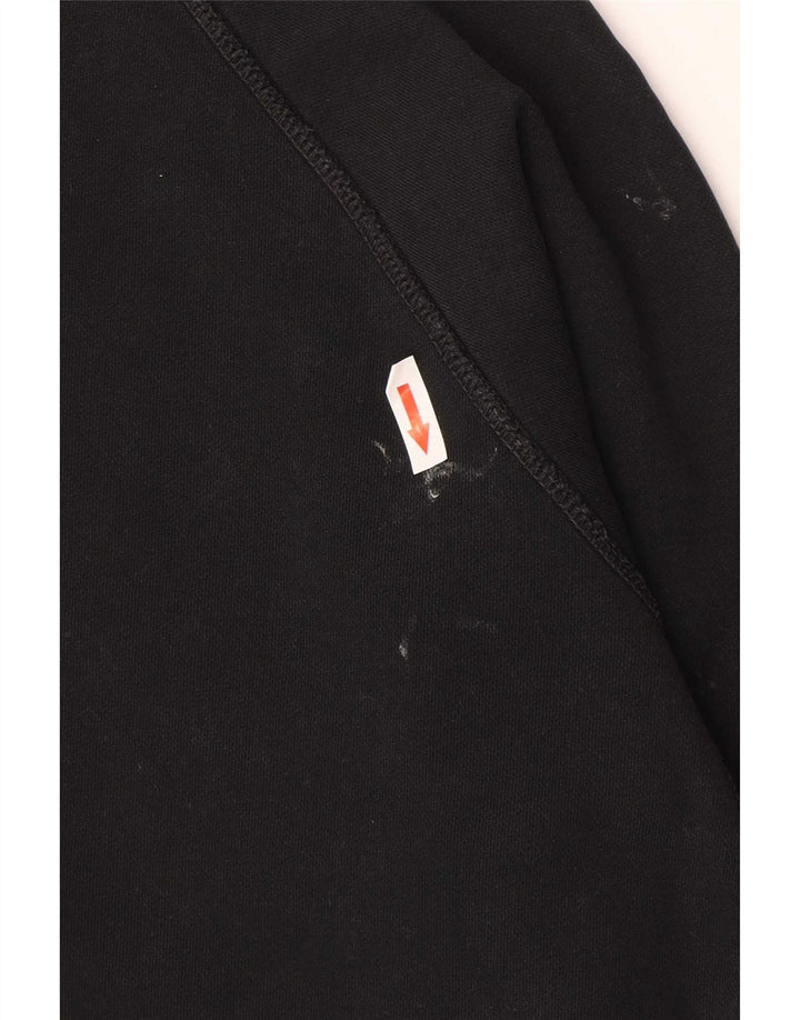 Diesel masculino gráfico moletom jumper médio algodão preto