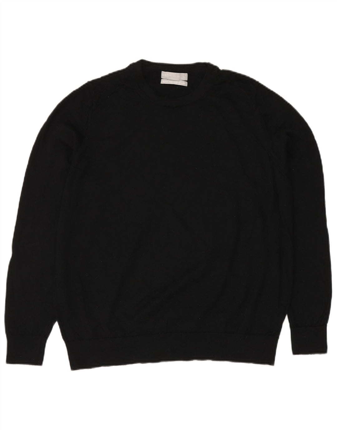 MARKS & SPENCER Suéter feminino com gola redonda UK 20 2XL preto