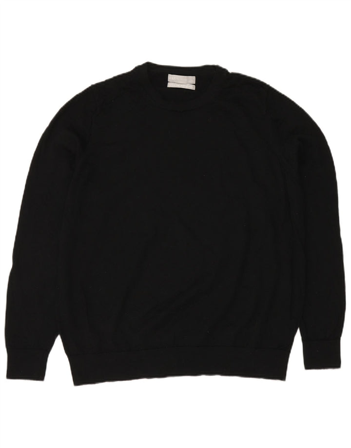 MARKS & SPENCER Suéter feminino com gola redonda UK 20 2XL preto