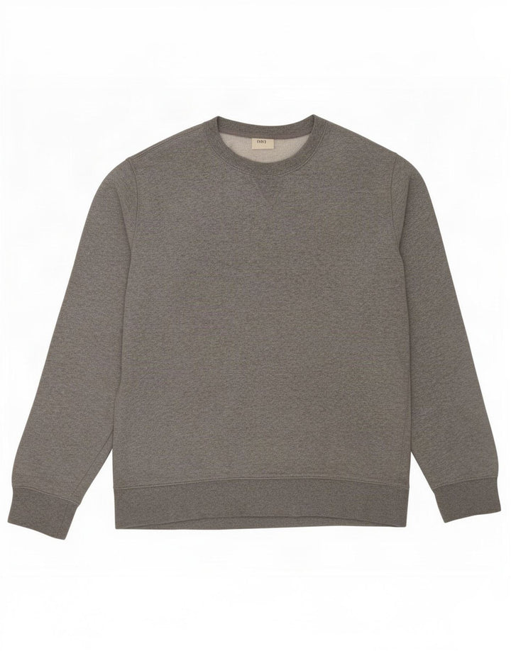 Suéter masculino Marks & Spencer grande algodão manchado cinza