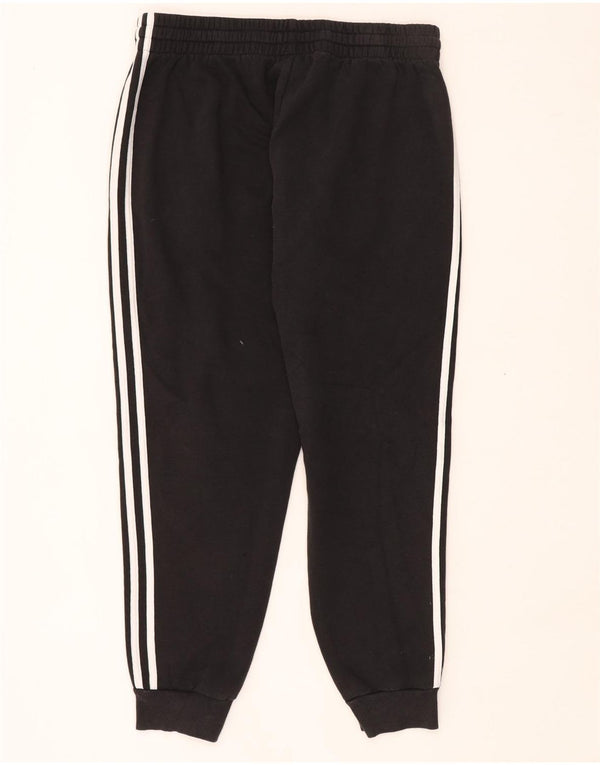 Adidas Womens Tracksuit Calças Joggers UK 16 Grande Algodão Preto