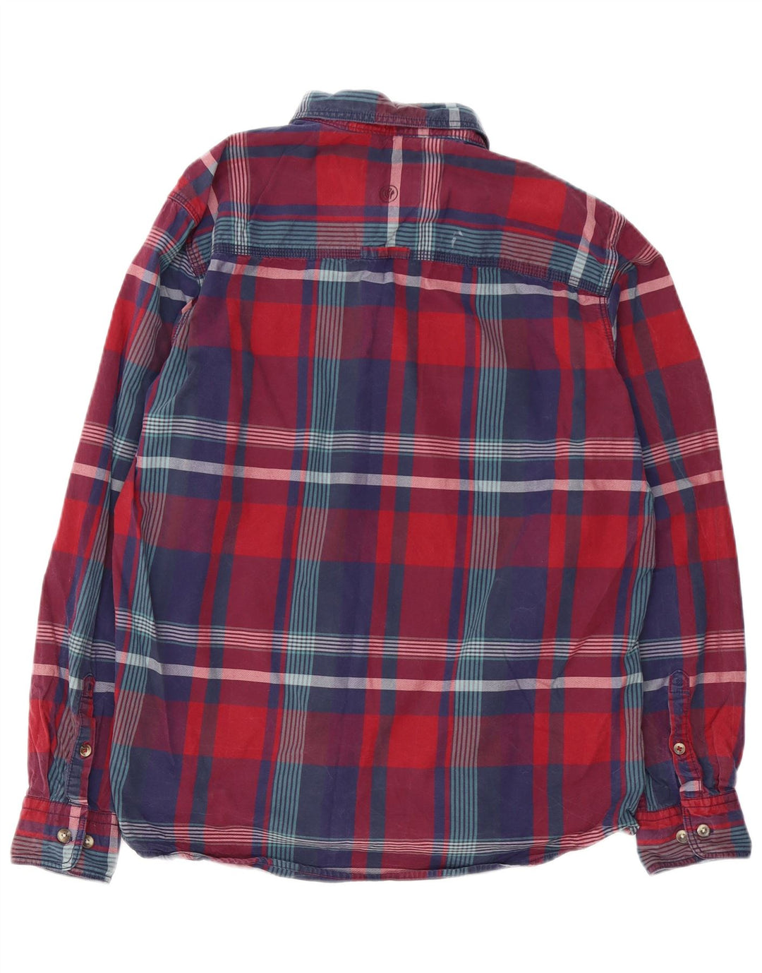 Fat Face Mens Classic Fit Camisa XL Vermelho Xadrez Algodão