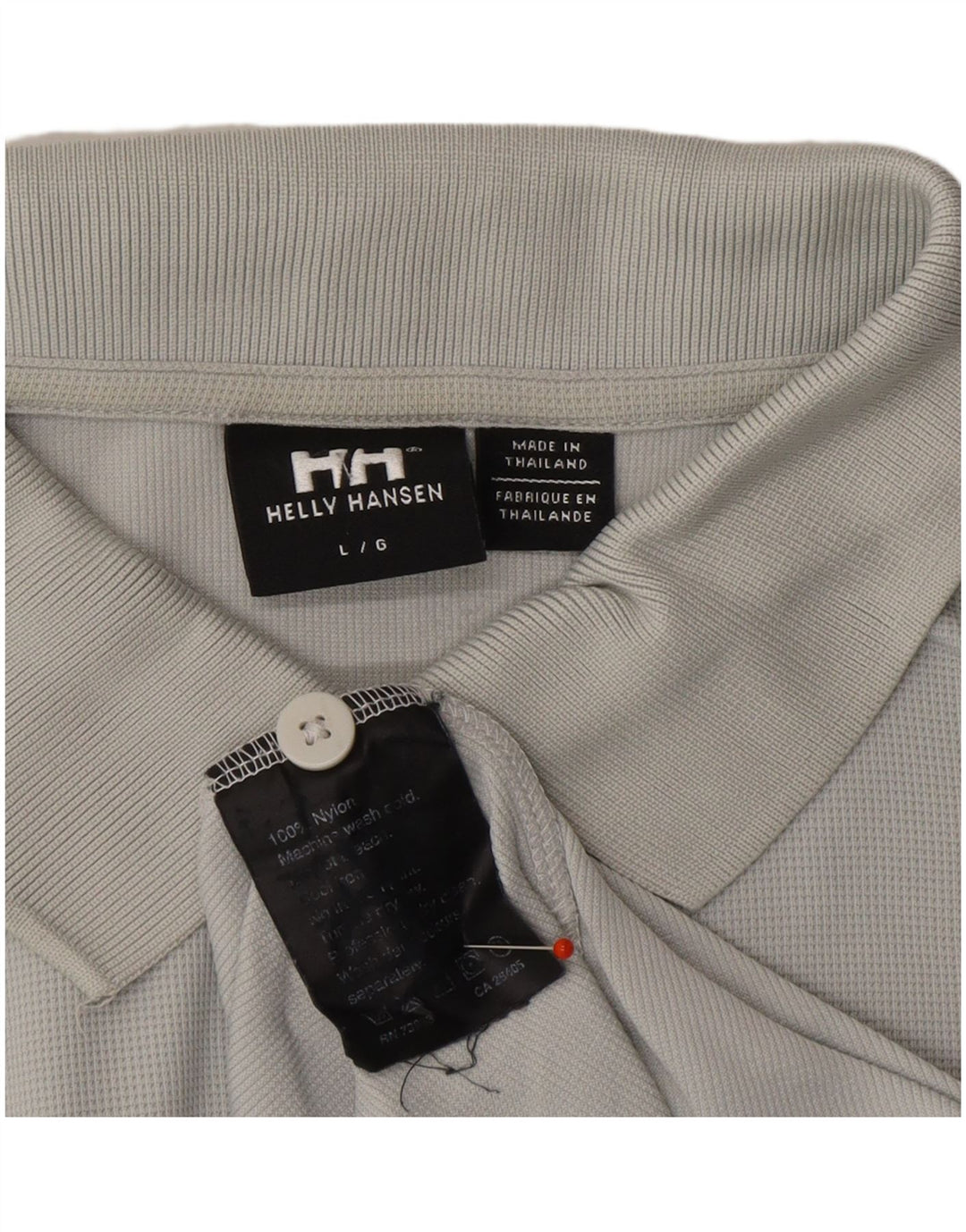 Camisa polo masculina HELLY HANSEN grande cinza nylon